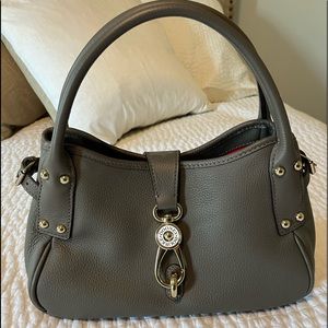 Dooney & Bourke Belvedere Leather Small Logo Lock Satchel